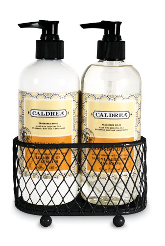 Caldrea 2-piece Petite Sink Set, Citrus Mint Ylang Ylang - Black by Caldrea