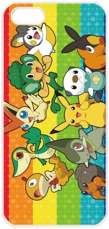 Pokemon Popular Cute Pikachu Charmander Torchic Bulbasaur Cyndaquil Chimchar Tepig Apple iPhone 4 4S TPU Soft Black or White Cases (White)