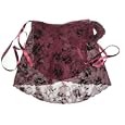Burgundy with Black Flocked Flowers Wrap Ballet Skirt w/matching Hair Scrunchie Adult S/M, M/L, X-large 2x Plus
