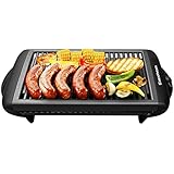 Excelvan Black Electric Indoor Barbecue Grill, 20*10*4 inch