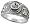 Sterling Silver Polished Allah Ring, size 7