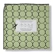 SwaddleDesigns Ultimate Receiving Blanket - Lime with Brown Mod Circles