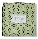 SwaddleDesigns Ultimate Receiving Blanket - Lime with Brown Mod Circles