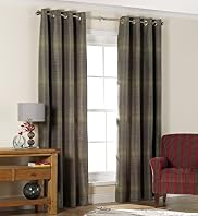 Slub Striped Eyelet Curtain