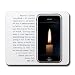 Steve Jobs Quote Candlelight iPhone on a Printed Fabric Mouse Pad