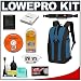 Lowepro Flipside 300 Backpack Camera Case (Arctic Blue) + Accessory Kit for Canon Rebel XSi, XS, XTi, 40D, Nikon D40, D60, D80, D200, D300, D700, Olympus Evolt E-410, E-420, E-510, E-520, and Sony Alpha A200, A300, A350, A700 Digital SLR
