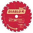 Freud D0624X Diablo 6-1/2-Inch 24-Tooth ATB Framing Saw Blade with 5/8-Inch Arbor