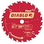 Freud D0624X Diablo 6-1/2-Inch 24 Tooth ATB Framing Saw Blade with 5/8-Inch Arbor