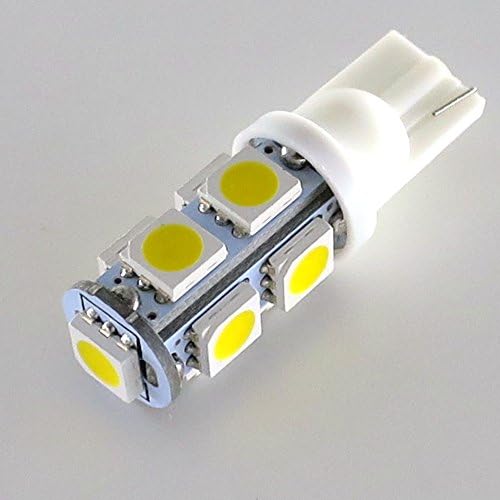 SmartLive 5 pcs pack Warm White Car LED Light Bulb T10 Wedge Type for W5W 194 168 2825 bulb Helogen Xenon Replacement used for singal light,trunk light,dashboard light,packing light