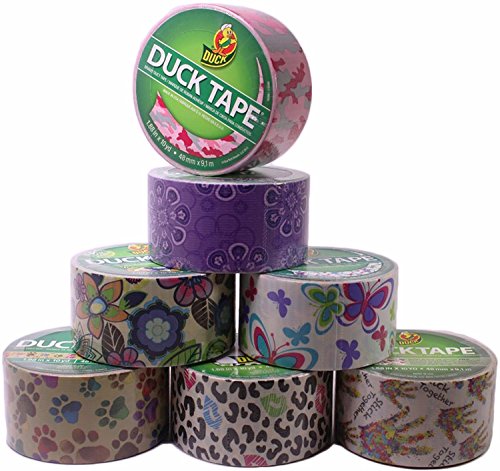 Duck Brand Duct Tape Set, Assorted Colors and Printed Patterns, set of 7 rolls