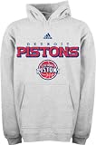Detroit Pistons Youth Adidas True Logo Fleece Hooded Sweatshirt