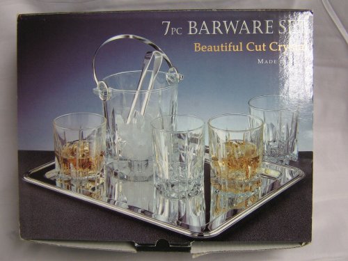 Kitchen: Barware SET 7pc Beautiful Cut Crystal