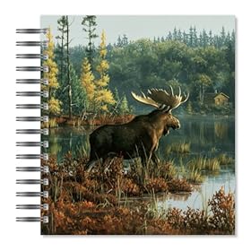 ECOeverywhere Lakeside Moose Picture Photo Album, 18 Pages, Holds 72 Photos, 7.75 x 8.75 Inches, Multicolored (PA12650)