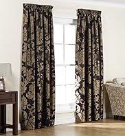 Damask Floral Pencil Pleat Curtains
