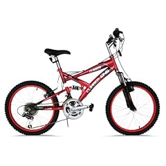 MOUNTAINBIKE 20 ZOLL CLIMBER VOLLGEFEDERT 18 GANG KINDERFAHRRAD FARBE: RACING - ROT