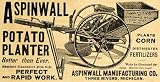 1890 Ad Aspinwall Potato Planter Corn Agricultural Machinery Farming Equipment - Original Print Ad