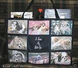 I Love My Shih Tzu / Shih Tzus Dog Personalized Photo Tote Bag (Navy Blue or Red)