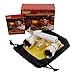 HQRP Opera Glasses w/Crystal Clear Optic (CCO) White-Pearl with Gold Trim w/Built-in Extendable Handle and Red Reading Light