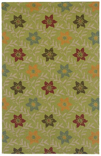 Rizzy Rugs CT-1018 8-Foot-by-8-Foot Round Country Area Rug, Transitional Lime