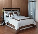 Blue and Chocolate Hotel Spa Collection Duvet Cover 6 piece Bedding Set