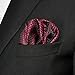 SHLAX&WING Solid Red Silk Pocket Square Mens Handkerchief Hanky Business Wedding
