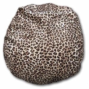 Furry Leopard Bean Bag Chair