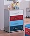 Mutli Color Metal Teen Bedroom 4 Drawers Chest Dresser