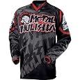 MSR Racing Metal Mulisha Exposed Men's MX/Off-Road/Dirt Bike Motorcycle Jersey w/ Free B&F Heart Sticker Bundle - Black/Grey/Red / Small