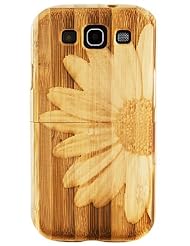 Boho Tronics TM Genuine Bamboo Daisy Flower Cover Nature Natural Hard Wood Case - Compatible With Samsung Galaxy S3 III