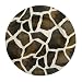 Round Giraffe Fuax Leather Charger Plates- 4 Piece Set