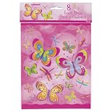 Pack of 8 Butterflies & Dragonflies Party Loot Bags. Size 23cm x 17c