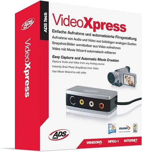 ADS Video Xpress extern Videoschnitt, MPEG1 WMA Analog-In USB 2.0