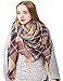 Women Plaid Blanket Winter Scarf Warm Cozy Tartan Wrap Oversized Shawl Cape