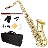 Cecilio 2Series TS-280 Gold Lacquered B Flat Tenor Saxophone + Case, Mouthpiece, 11 Reeds, & More Cecilio 2Series TS-280 Gold Lacquered B Flat Tenor Saxophone + Case, Mouthpiece, 11 Reeds, & More