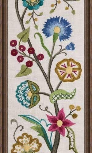 Jacobean Tree 46 Mini Bellpull Embroidery Kit