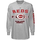 Cincinnati Reds Opening Day LS Baseball T Shirt by Majestic (X-Large)