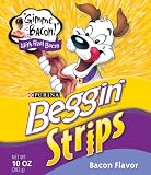 Beggin' Strips, Bacon Flavor Dog Snacks, 10-Ounce Value Packs (Pack of 8)