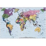 KOMAR WORLD MAP MURAL: LARGE