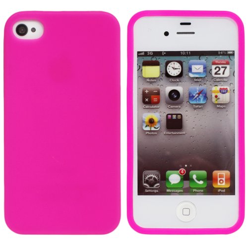 Fosmon Soft Silicone Skin Case for iPhone 4/4S (Pink)