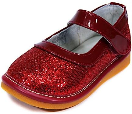 HLT Toddler/Little Kid Girl Sparkling Red Squeaky Shoe [US 5 / EU 21]