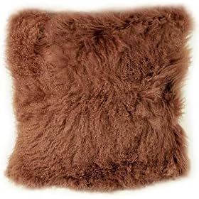 Mongolian Sheepskin Wool Throw Pillow 20X20in<br><font color="#FF0000">*On Sale*</font><br>