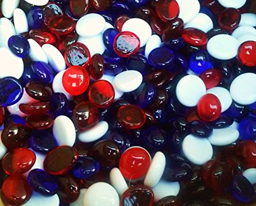Creative Stuff Glass 1 Lb 4th Of July Mix Red Blue White