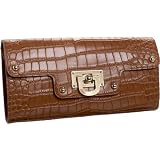 DKNY Croc-Embossed Leather Clutch
