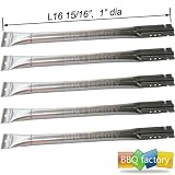 15641 5-pack Replacement Stainless Steel Pipe Burner for Char Broil, Charmglow, Costco Kirkland, Grand Isle, Jenn Air, Kenmore Sears, K Mart, Members Mark, Nexgrill, Perfect Flame By Lowes
