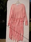 515OdUslhZL. SL160  Pink 2 Piece Fringed Skirt Set  Size 2X   $75.99