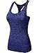 Neleus Women's 3 Pack Yoga Compression Tank Top,8007,Grey,Green,Blue,US M,EU L