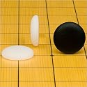 23mm Yunzi Go Game Stones SINGLE CONVEX Straw Bowl