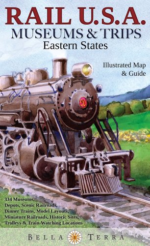 Rail U.S.A. Museums & Trips Eastern States Illustrated Map & Guide 334 Rail Attractions