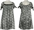 SELE Scribble Print Charmeuse Shift Dress