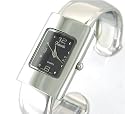 NEW *POLISHED* LADIES SILVER BANGLE BRACELET WATCH!